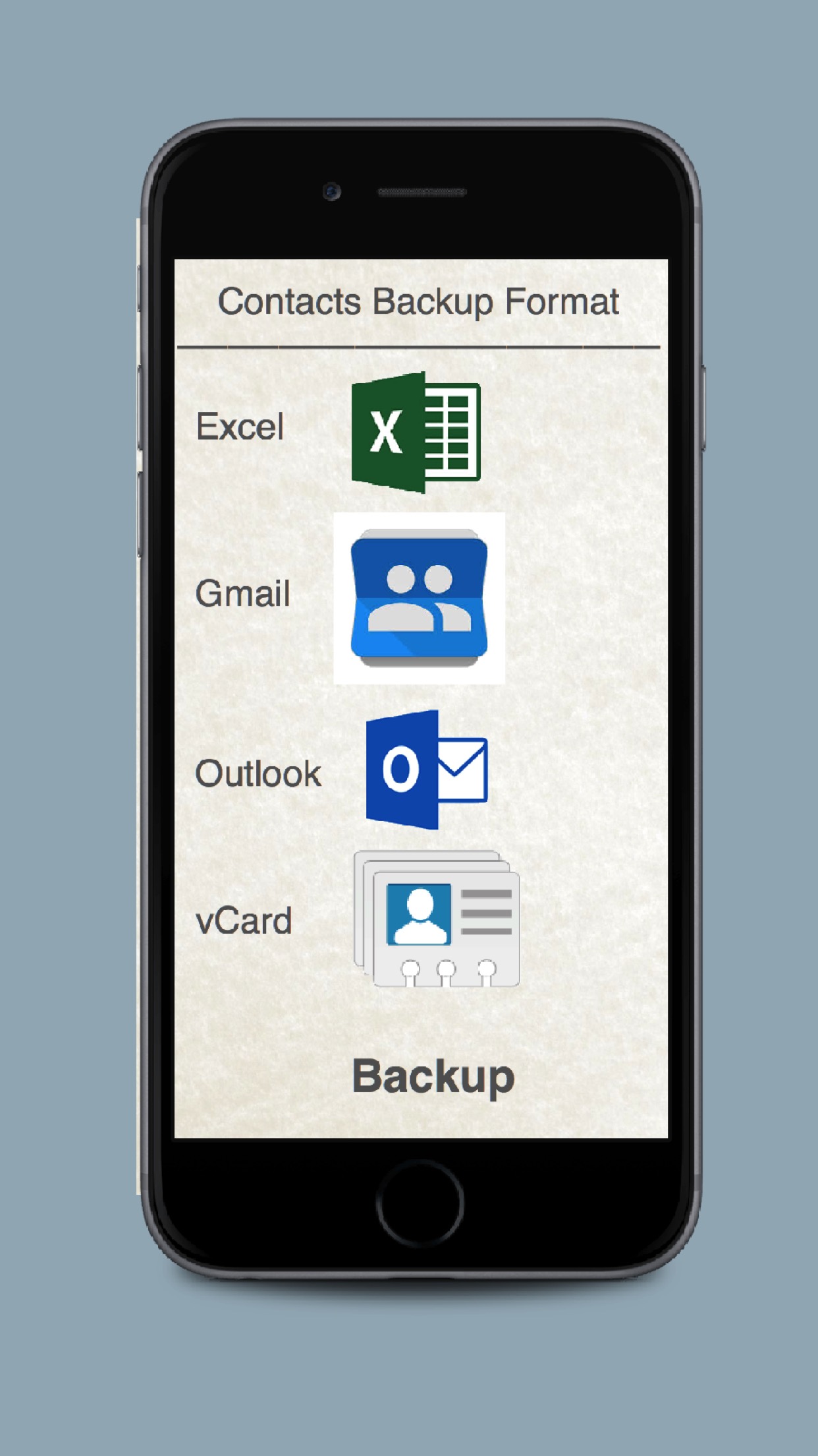 Contacts Backup App